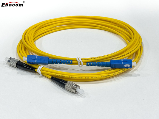 Simplex SC UPC G652D Single Mode 2.0mm Fiber Patch Cable 3m PVC Jacket Blue Durable Connector for Telecom Applications