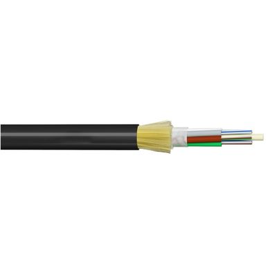 Single jacket ADSS 24 Core All Dielectric Self Supporting Fiber Optic Cable – PE Jacket Black for Long Span Aerial Installation