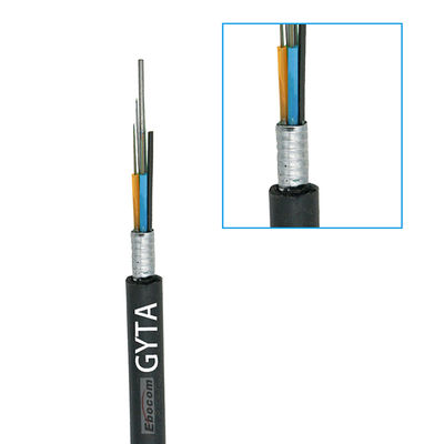 G652D Single Mode GYTA 12-Core Outdoor Armored Fiber Optic Cable Loose Tube Stranded Aluminum Tape Armored PE Jacket Suitable for Long Distance Backbone Networks