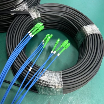 Предварительно подключенный 1 ядро G657A1 FTTH кабеля Drop Patch Cord с соединителями SC UPC APC 50M 100M